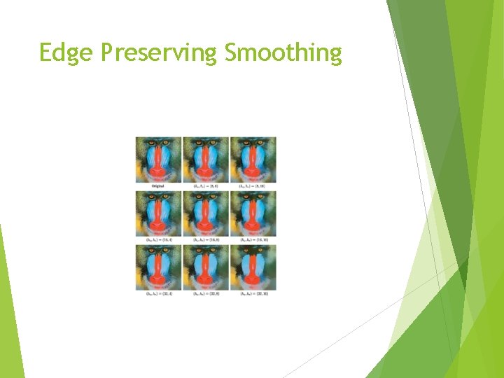 Edge Preserving Smoothing 