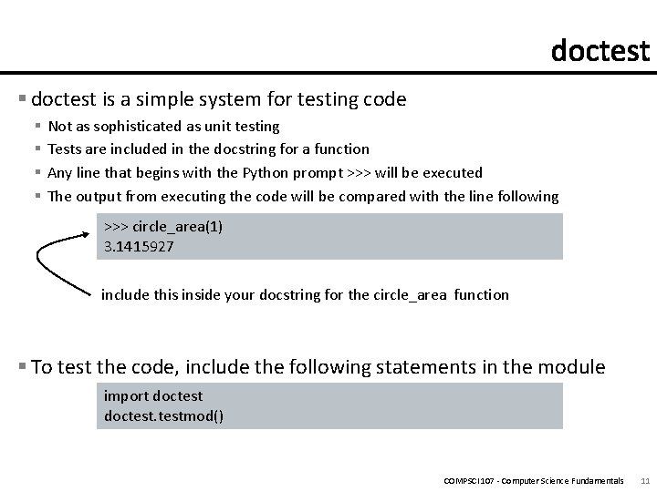 Lecture 08 Documentation Debugging Docstring A Special Kind