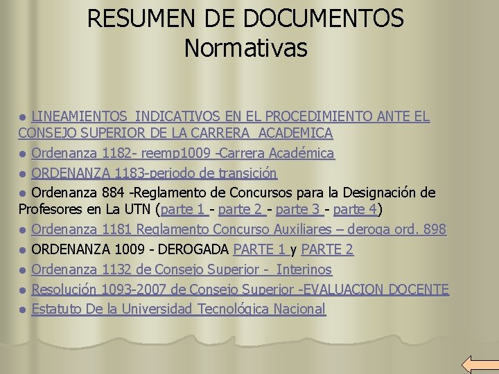 RESUMEN DE DOCUMENTOS Normativas LINEAMIENTOS INDICATIVOS EN EL PROCEDIMIENTO ANTE EL CONSEJO SUPERIOR DE