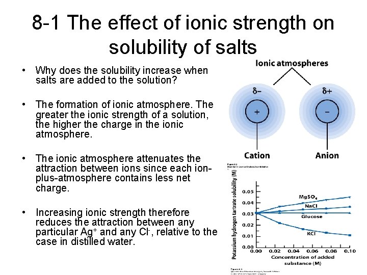8 -1 The effect of ionic strength on solubility of salts • Why does