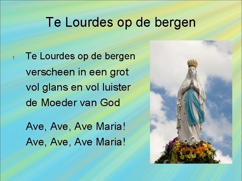 Te Lourdes op de bergen 1. Te Lourdes op de bergen verscheen in een
