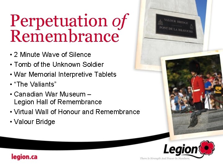 Perpetuation of Remembrance • 2 Minute Wave of Silence • Tomb of the Unknown