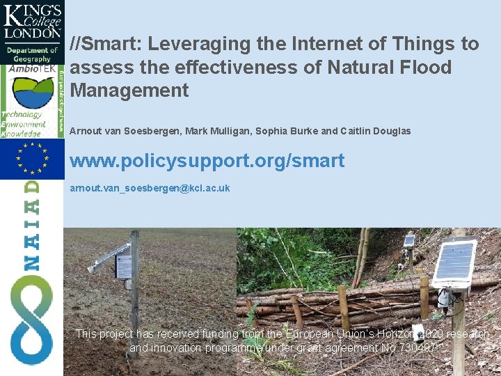 //Smart: Leveraging the Internet of Things to assess the effectiveness of Natural Flood Management //Smart: Leveraging the Internet of Things to assess the effectiveness of Natural Flood Management
