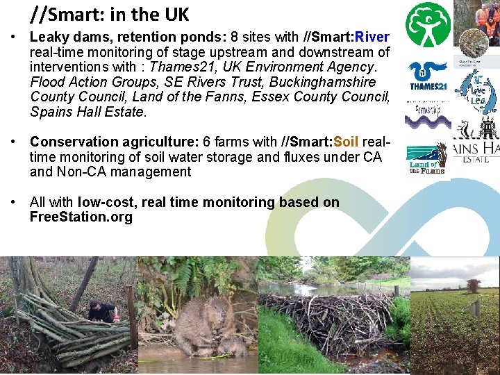 //Smart: in the UK • Leaky dams, retention ponds: 8 sites with //Smart: River //Smart: in the UK • Leaky dams, retention ponds: 8 sites with //Smart: River