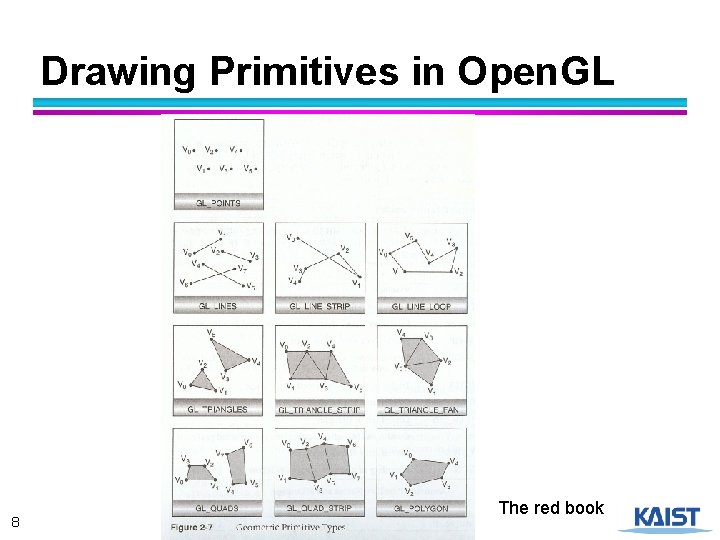 Drawing Primitives in Open. GL 8 The red book 