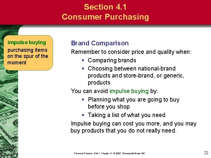 Section 4. 1 Consumer Purchasing impulse buying purchasing items on the spur of the