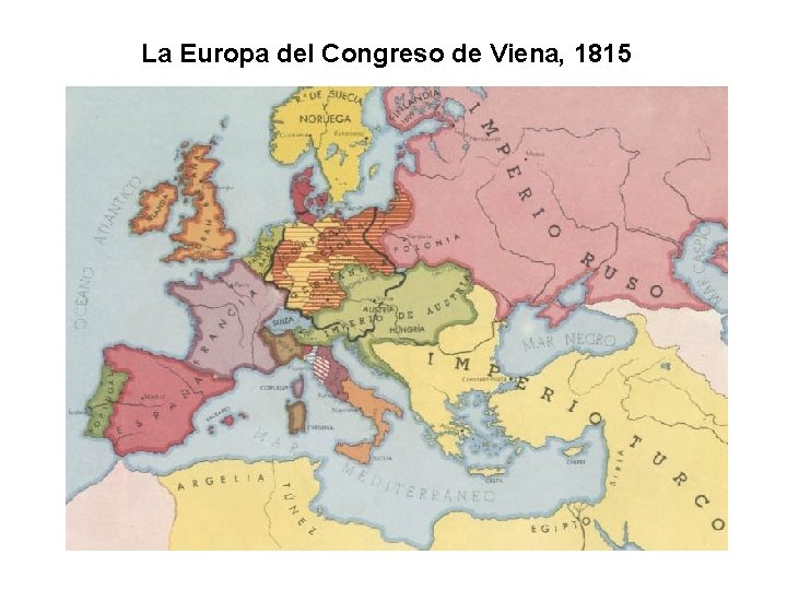 La Europa del Congreso de Viena, 1815 