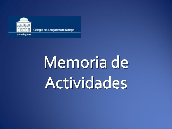 Memoria de Actividades 