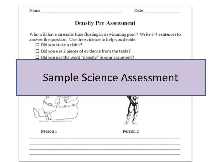 Sample Science Assessment Sample Science Assessment