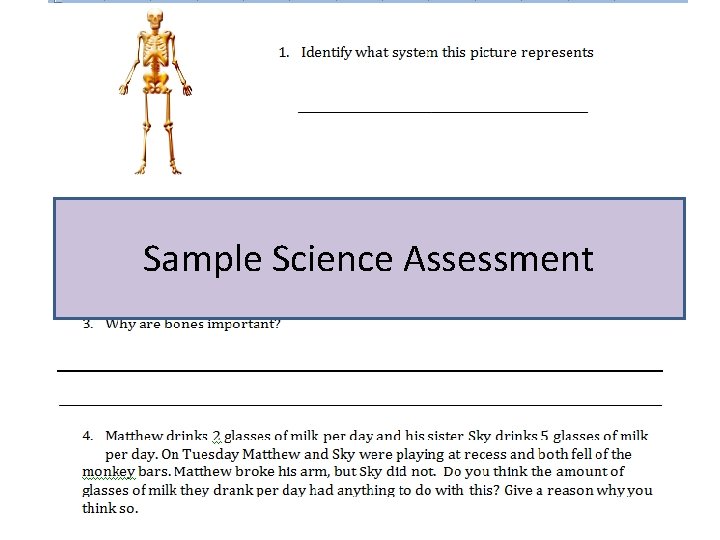 Sample Science Assessment Sample Science Assessment