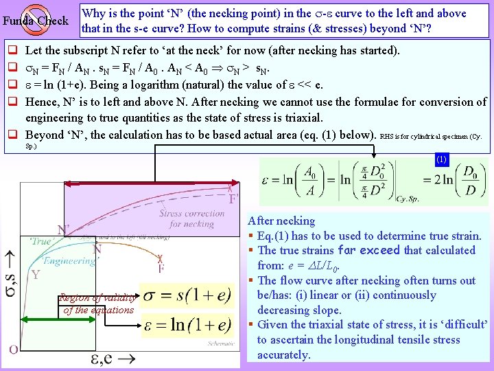 Funda Check Why is the point ‘N’ (the necking point) in the - curve