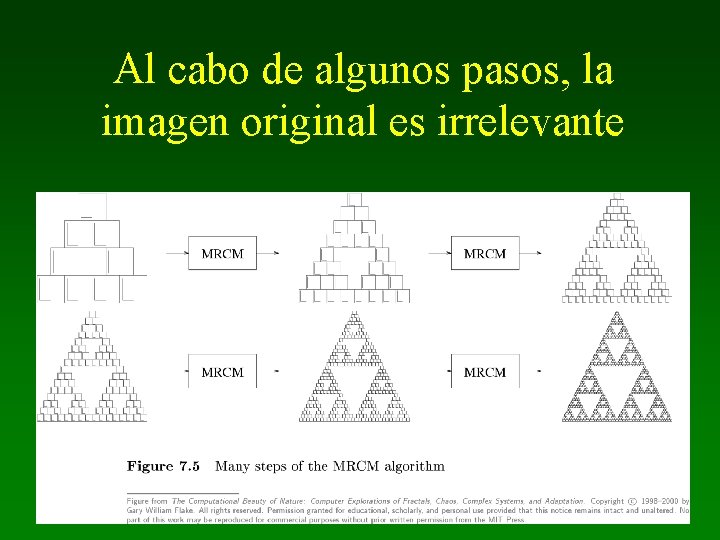 Al cabo de algunos pasos, la imagen original es irrelevante 