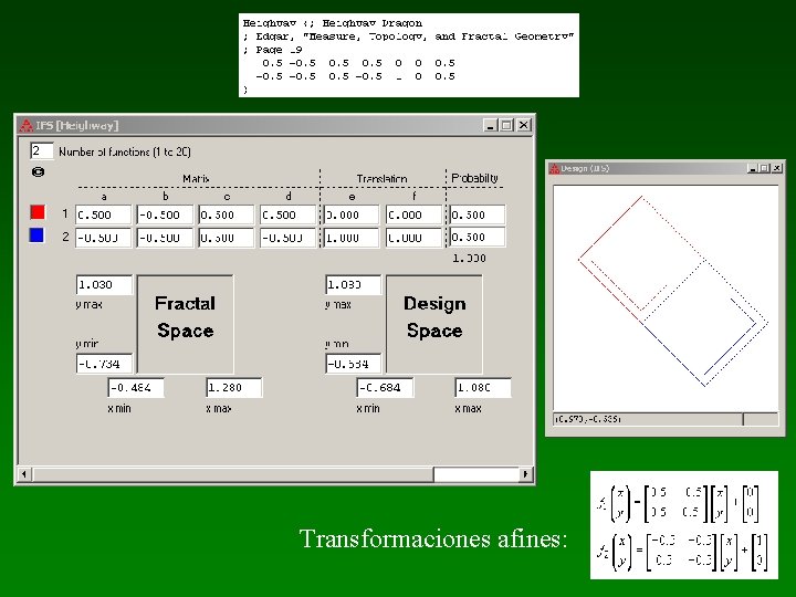 Transformaciones afines: 