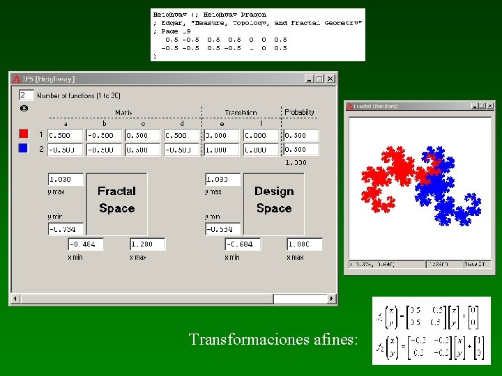 Transformaciones afines: 