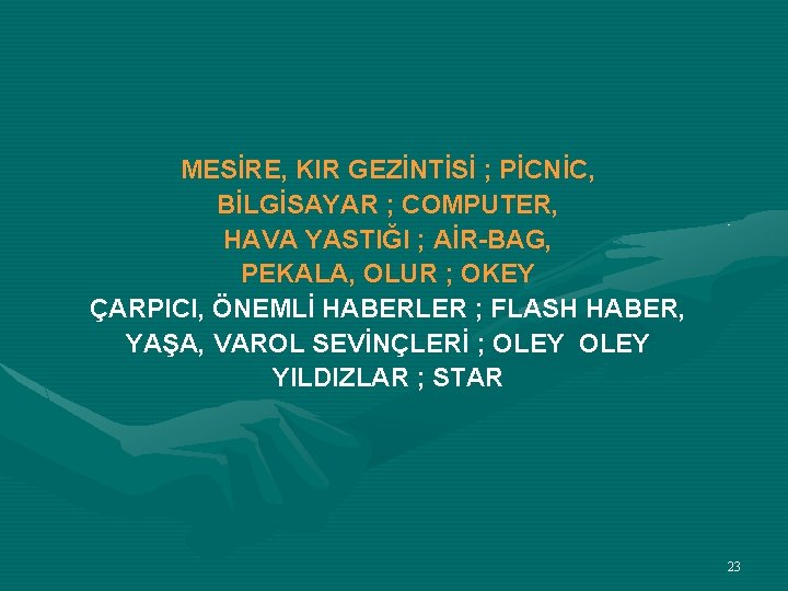 MESİRE, KIR GEZİNTİSİ ; PİCNİC, BİLGİSAYAR ; COMPUTER, HAVA YASTIĞI ; AİR-BAG, PEKALA, OLUR