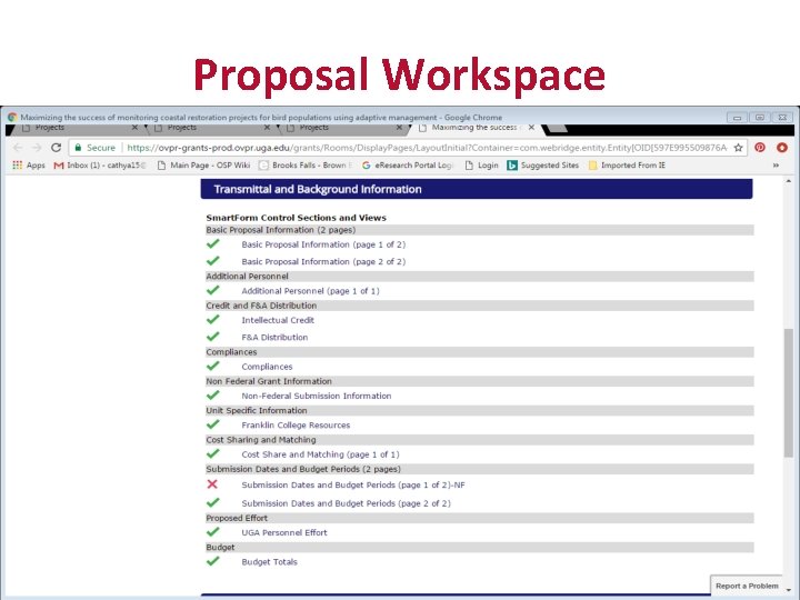 Proposal Workspace 