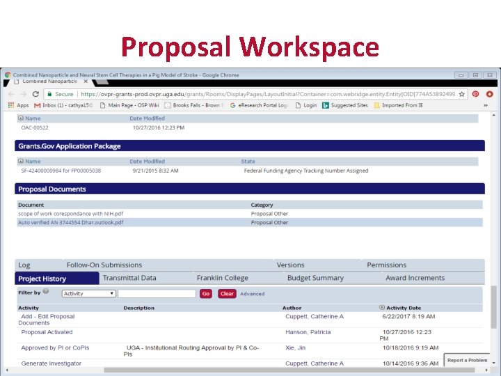 Proposal Workspace 