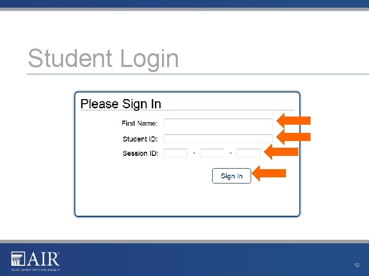 Student Login 12 