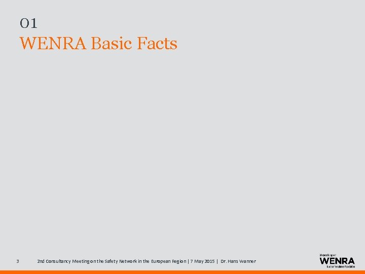 01 WENRA Basic Facts 3 2 nd Consultancy Meeting on the Safety Network in
