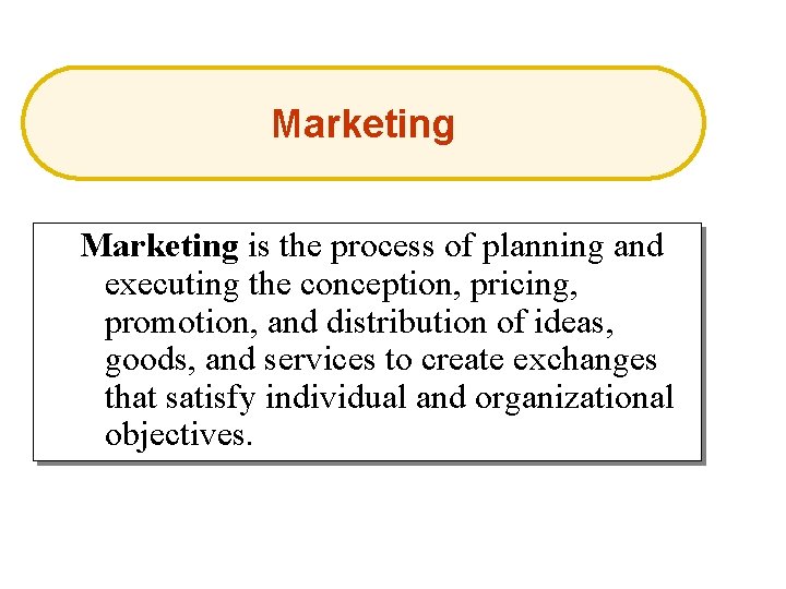 Marketing is the process of planning and executing the conception, pricing, promotion, and distribution