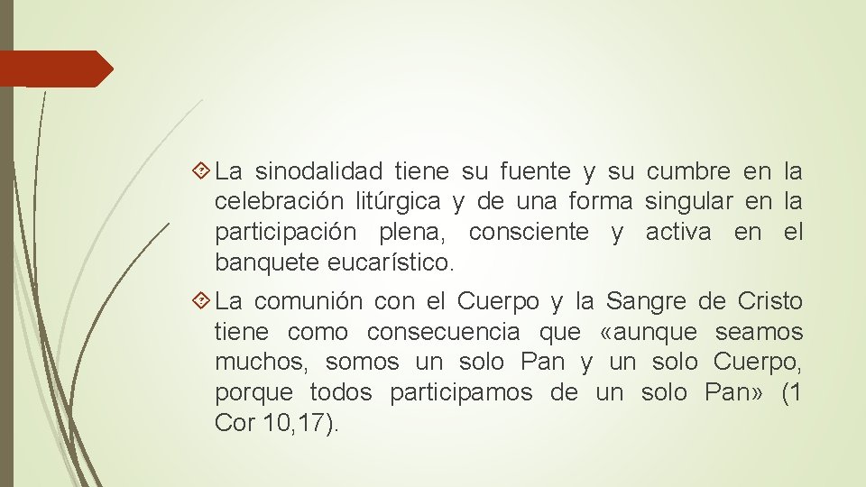  La sinodalidad tiene su fuente y su cumbre en la celebración litúrgica y