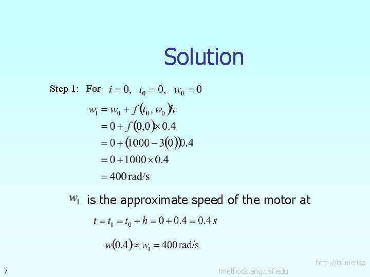 Solution Step 1: For is the approximate speed of the motor at 7 lmethods.