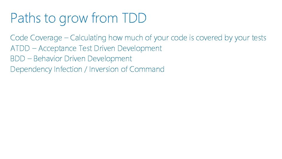 Paths to grow from TDD Code Coverage – Calculating how much of your code