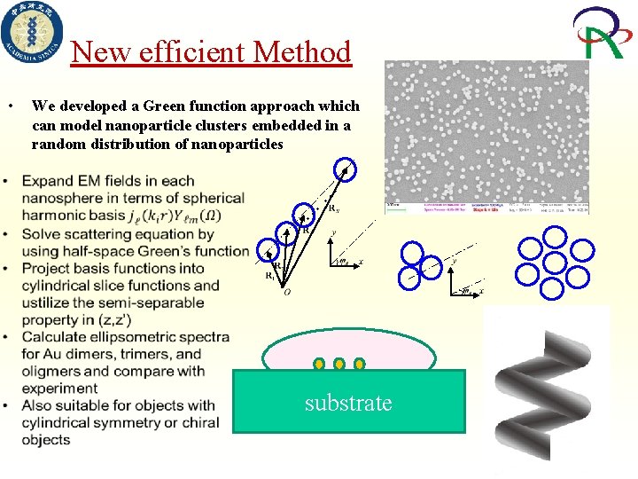 New efficient Method … We developed a Green function approach which can model nanoparticle