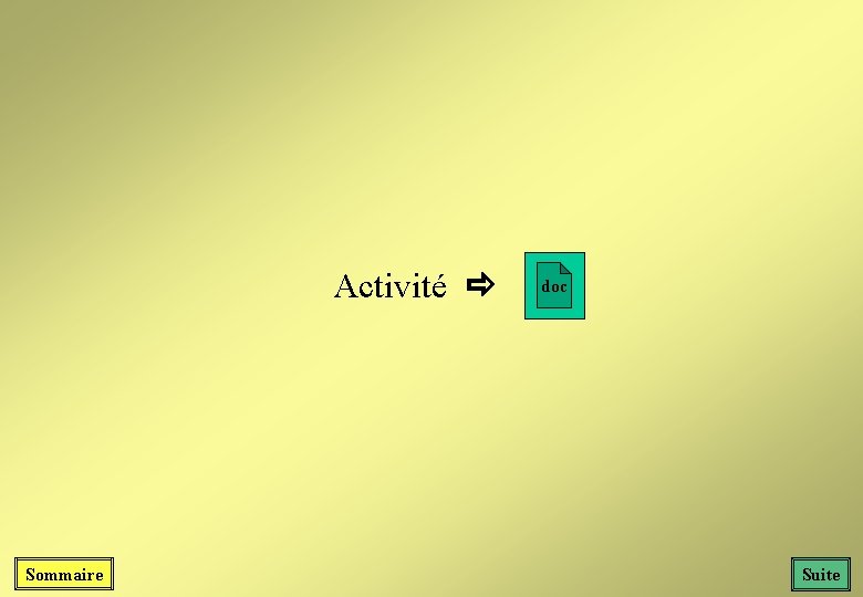Activité Sommaire doc Suite Activité Sommaire doc Suite