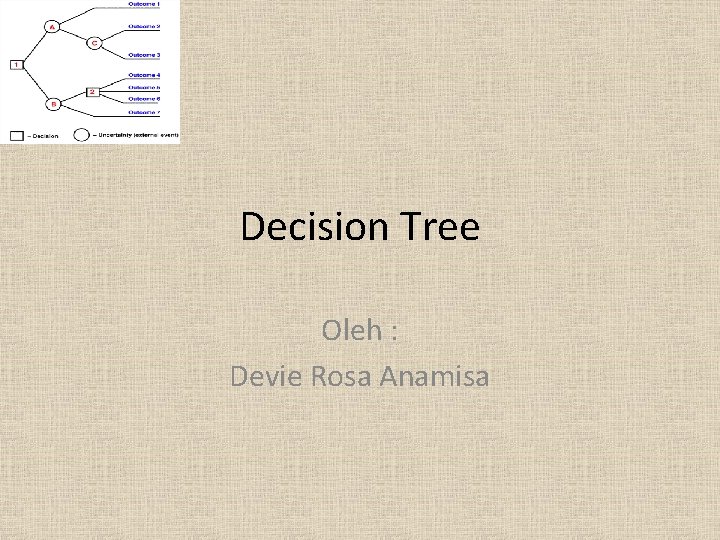 Decision Tree Oleh : Devie Rosa Anamisa 