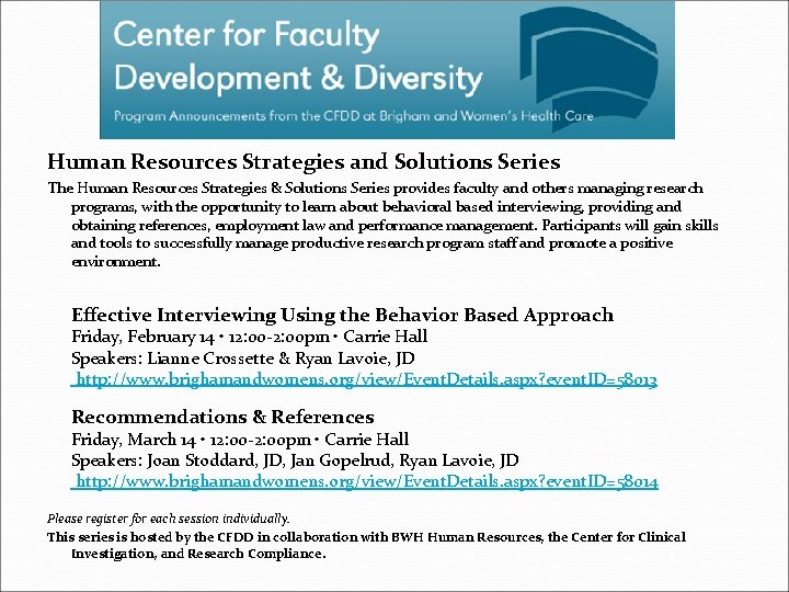Human Resources Strategies and Solutions Series The Human Resources Strategies & Solutions Series provides