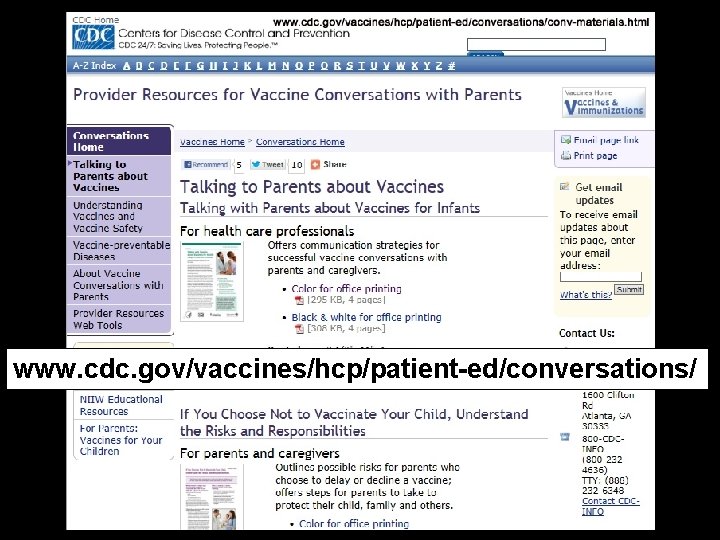 www. cdc. gov/vaccines/hcp/patient-ed/conversations/ 