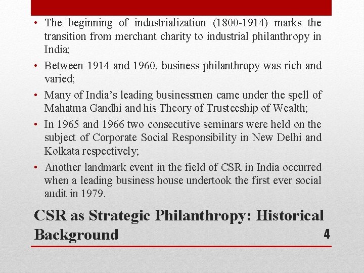 • The beginning of industrialization (1800 -1914) marks the transition from merchant charity • The beginning of industrialization (1800 -1914) marks the transition from merchant charity
