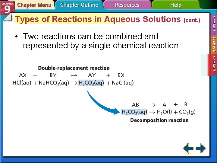 Types of Reactions in Aqueous Solutions (cont. ) • Two reactions can be combined