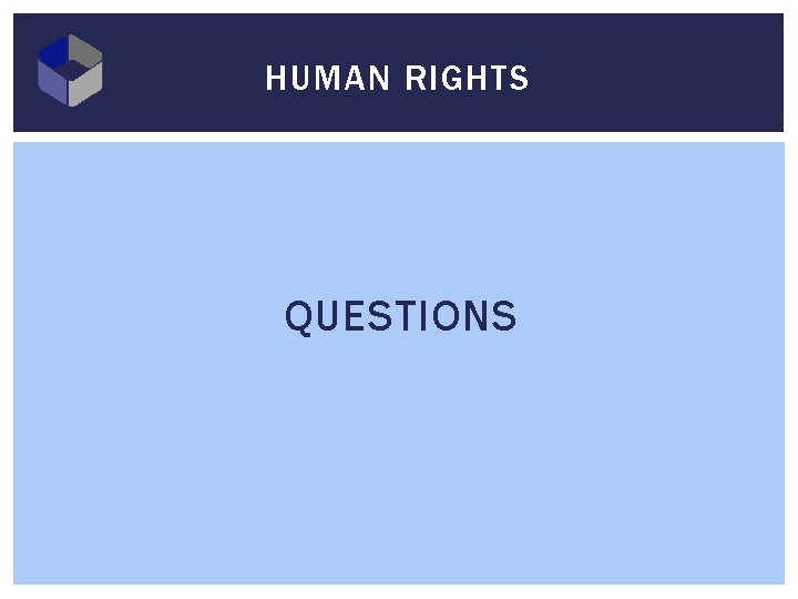 HUMAN RIGHTS QUESTIONS 