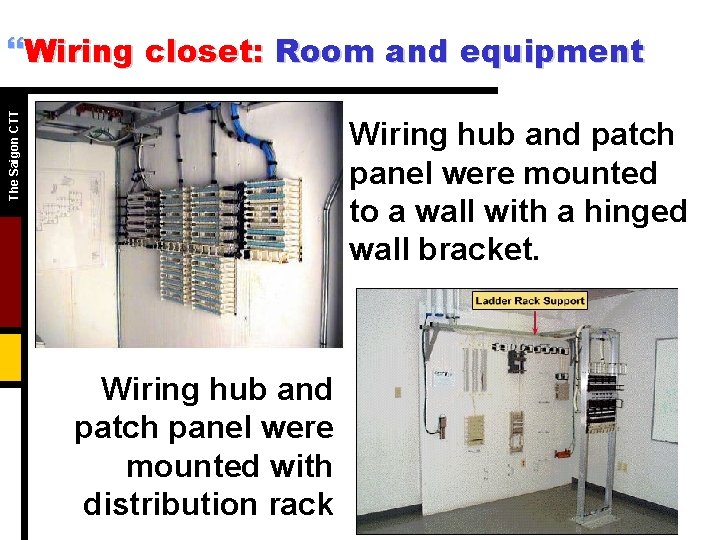 The Saigon CTT }Wiring closet: Room and equipment Wiring hub and patch panel were