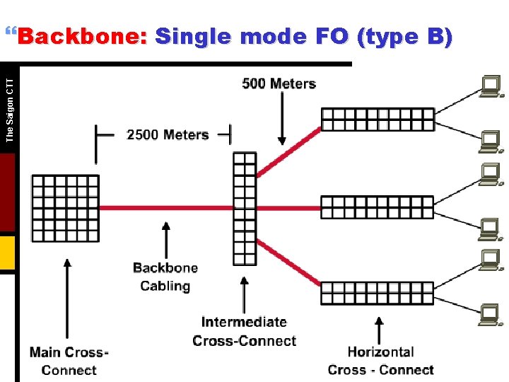 The Saigon CTT }Backbone: Single mode FO (type B) 