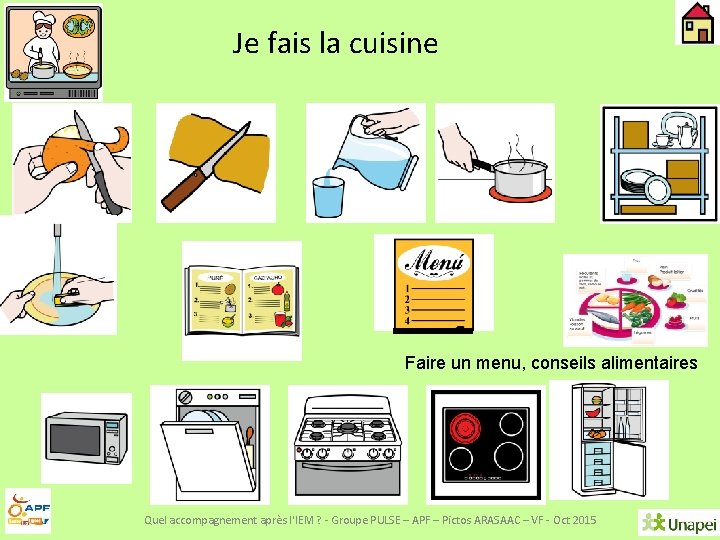 Je fais la cuisine Faire un menu, conseils alimentaires Quel accompagnement après l'IEM ?