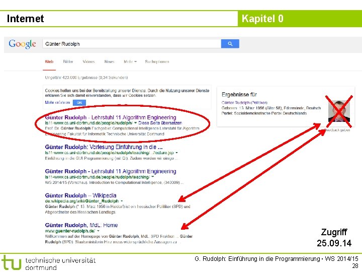 Internet Kapitel 0 Zugriff 25. 09. 14 G. Rudolph: Einführung in die Programmierung ▪