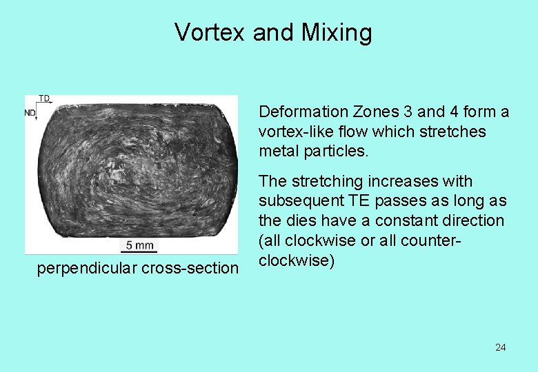 Vortex and Mixing Deformation Zones 3 and 4 form a vortex-like flow which stretches