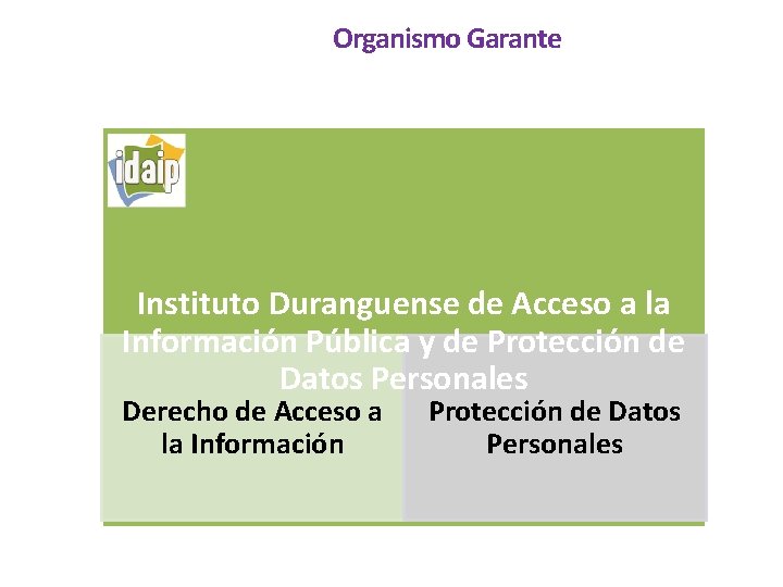 Organismo Garante Instituto Duranguense de Acceso a la Información Pública y de Protección de