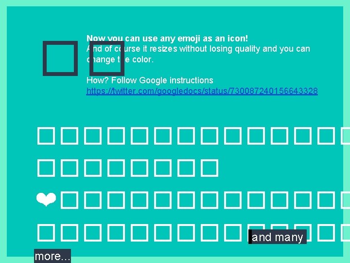 Now you can use any emoji as an icon! And of course it resizes