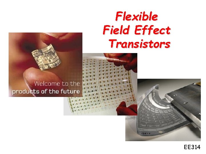 Flexible Field Effect Transistors EE 314 