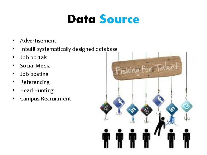 Data Source • • Advertisement Inbuilt systematically designed database Job portals Social Media Job Data Source • • Advertisement Inbuilt systematically designed database Job portals Social Media Job