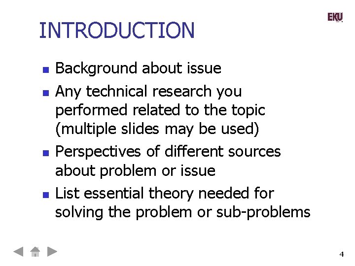 INTRODUCTION n n Background about issue Any technical research you performed related to the