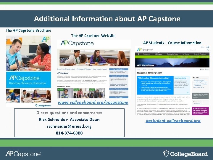 Additional Information about AP Capstone The AP Capstone Brochure The AP Capstone Website AP