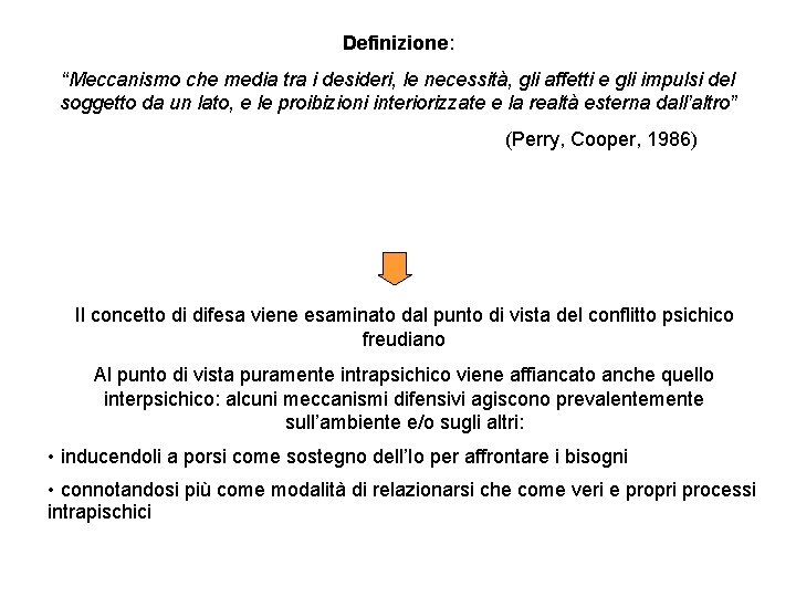 Definizione: “Meccanismo che media tra i desideri, le necessità, gli affetti e gli impulsi