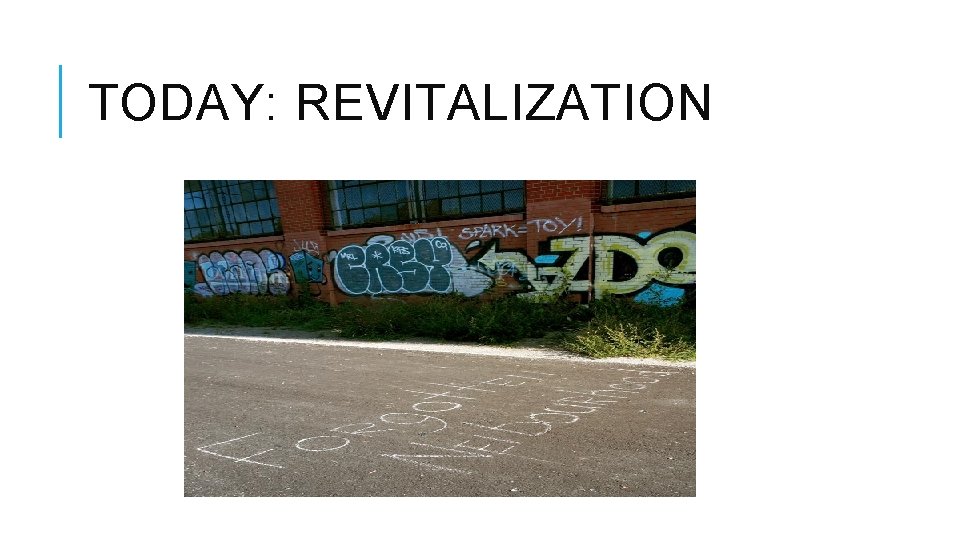 TODAY: REVITALIZATION TODAY: REVITALIZATION