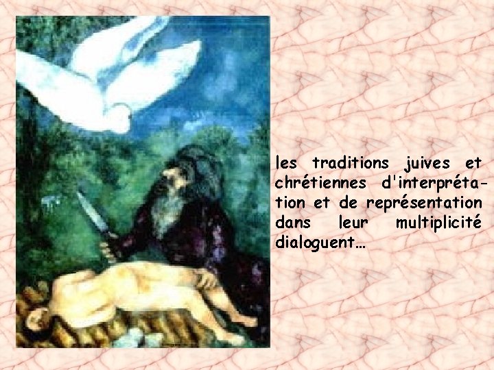 les traditions juives et chrétiennes d'interprétation et de représentation dans leur multiplicité dialoguent… 