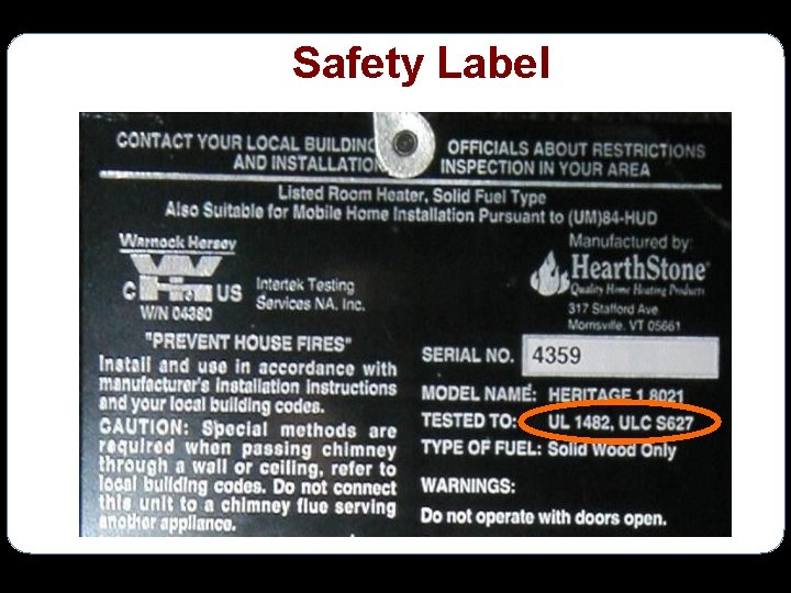 Safety Label 